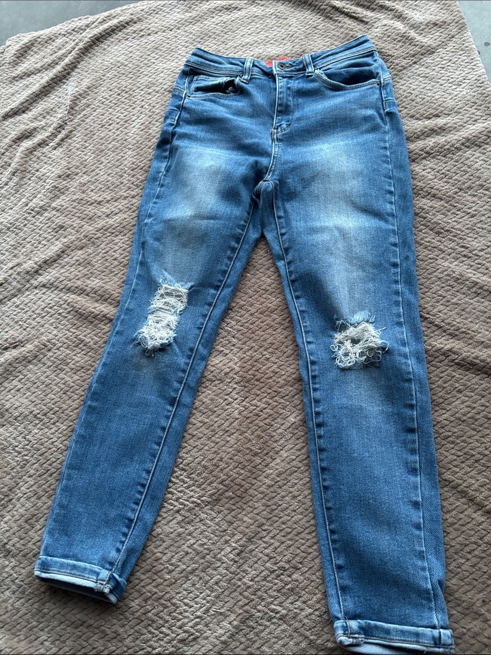 Wax Jean Blue Ripped Skinny Jeans